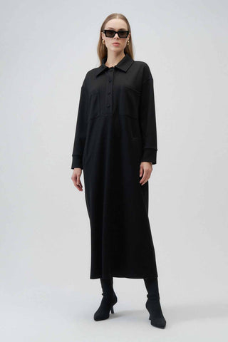 Olina Modal Dress – Black