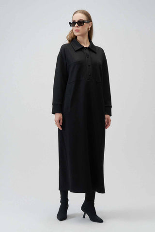 Olina Modal Dress – Black