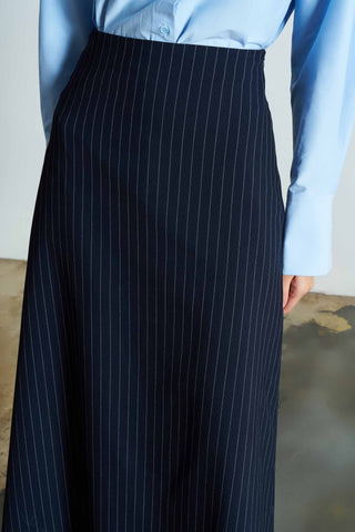 Blaire Striped Blue Navy Skirt