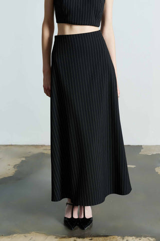 Blaire Striped Black Skirt