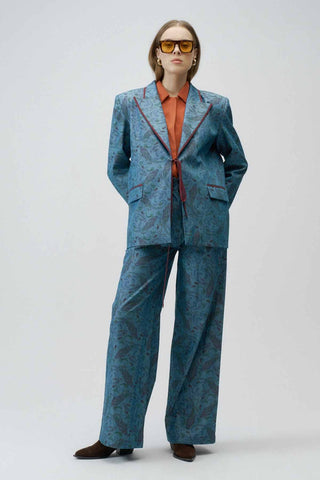 Moonflower Palazzo Pants – Blue