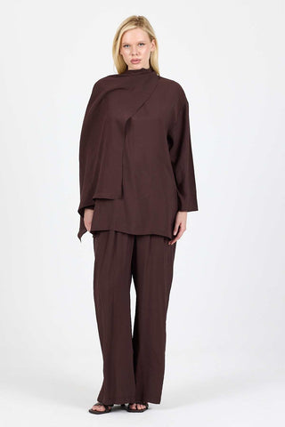 Mocha Flow Set with Detachable Cape - Brown