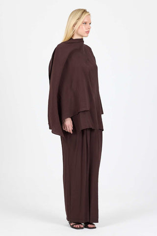 Mocha Flow Set with Detachable Cape - Brown