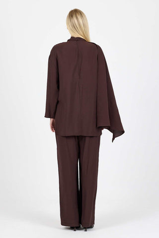 Mocha Flow Set with Detachable Cape - Brown