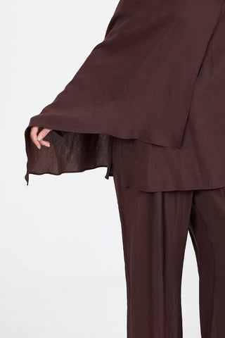 Mocha Flow Set with Detachable Cape - Brown