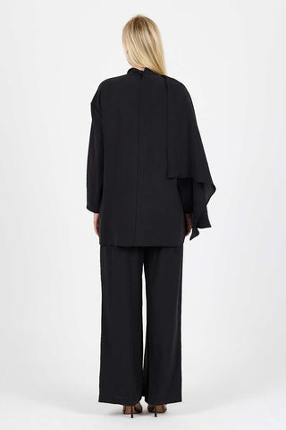 Mocha Flow Set with Detachable Cape - Black