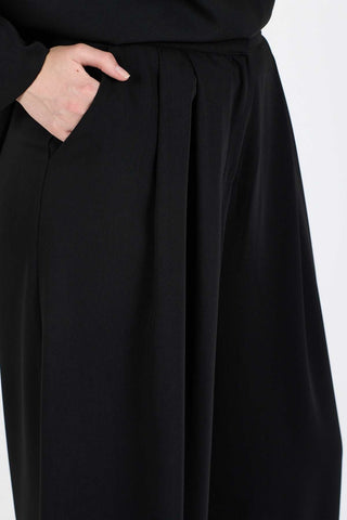 Amanda Pleated Trousers - Black