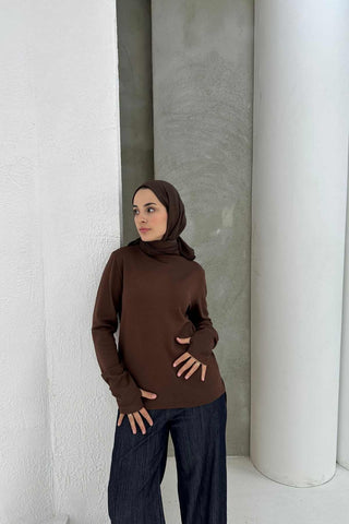 Olina Stretch Body Top – Brown