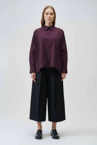 Moon Poplin Shirt – Bordeaux