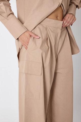 Pulse Cotton Cargo Pants - Camel