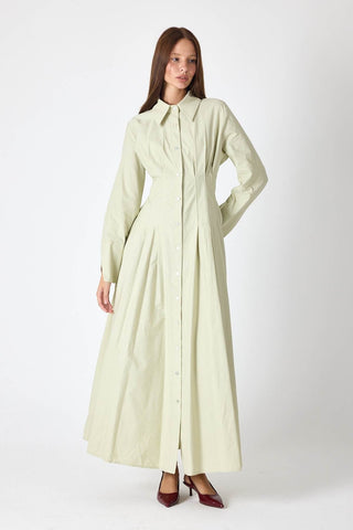 Elle Poplin Dress – Green