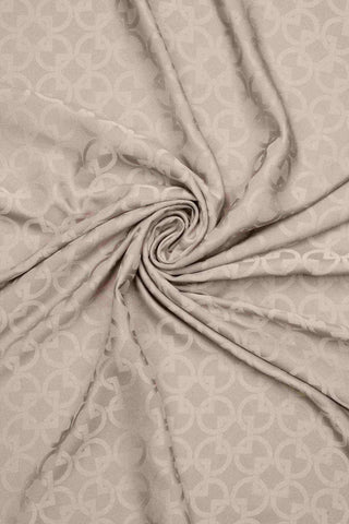 Chain Rectangular Jacquard Shawl – Beige 73x170