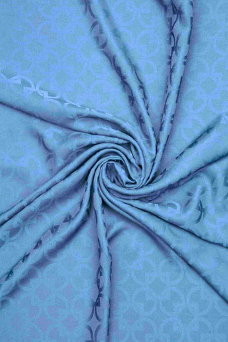 Chain Rectangular Jacquard Shawl – Blue 73x170