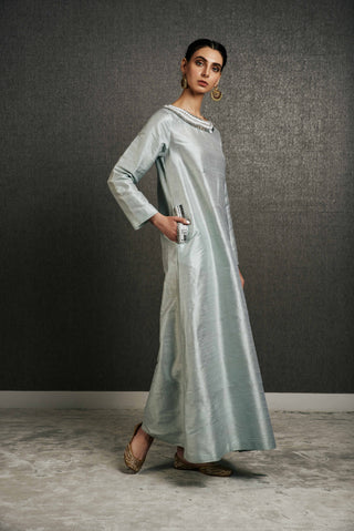 Maj Maharani Kaftan in Powder Blue