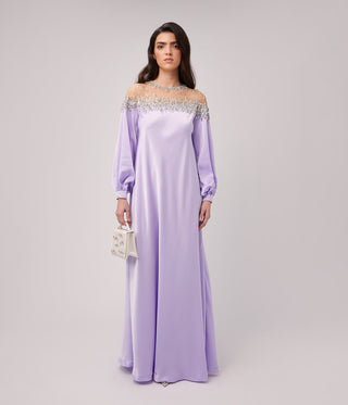 Vega Lilac Silk Gown