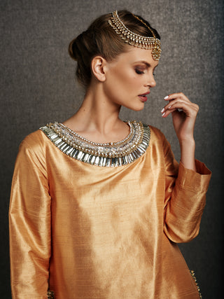 Maj Maharani Kaftan in Golden Peach