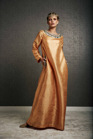 Maj Maharani Kaftan in Golden Peach