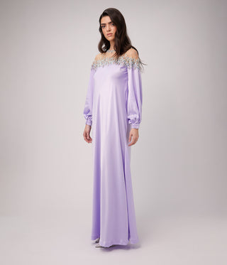 Vega Lilac Silk Gown