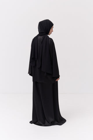 Black Kimono Abaya Set