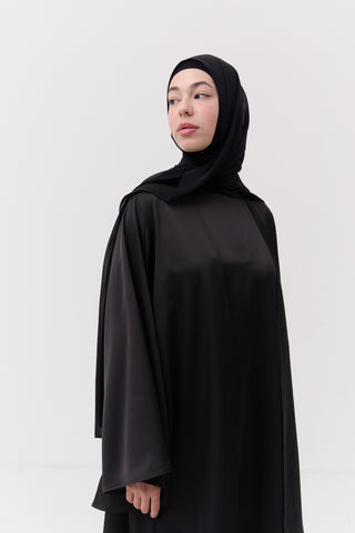 Black Kimono Abaya Set