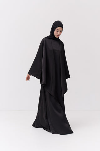 Black Kimono Abaya Set