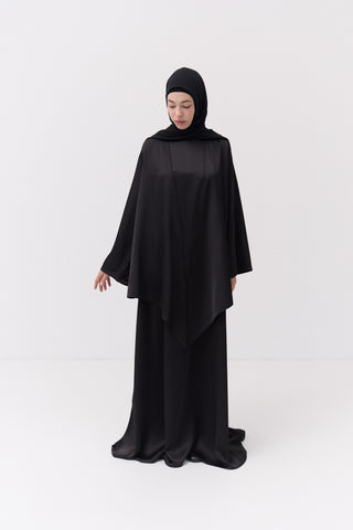 Black Kimono Abaya Set