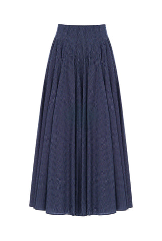 Chloe Cotton Maxi Skirt - Navy
