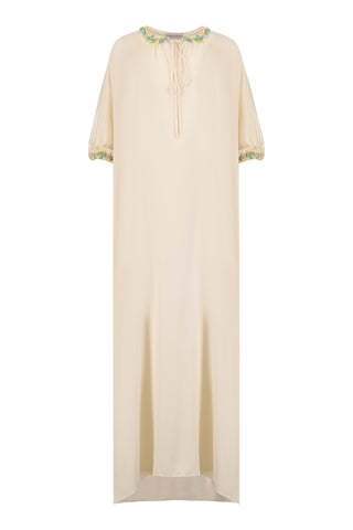 N7 Cream Kaftan Silk