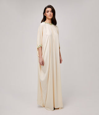 N7 Cream Kaftan Silk