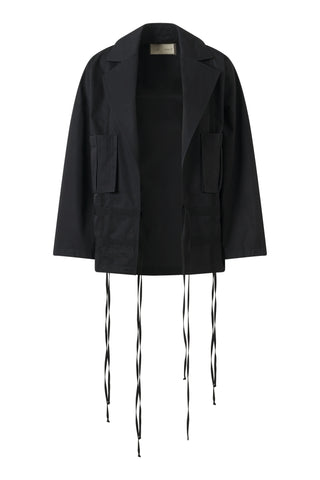 Margo Oversize Organic Cotton Jacket – Black