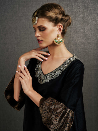 Rosemin Maharani Kaftan - Black