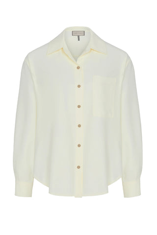 ViscaGold Satin-Effect Shirt - Ecru