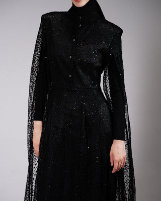 Jasmine Black Silk Kaftan