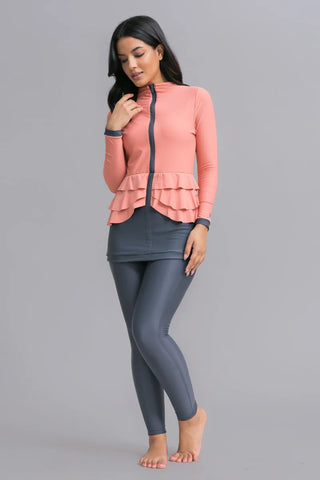 Mira Swim Dress - Coral