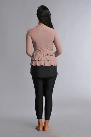 Mira Swim Dress - Woodrose/Black