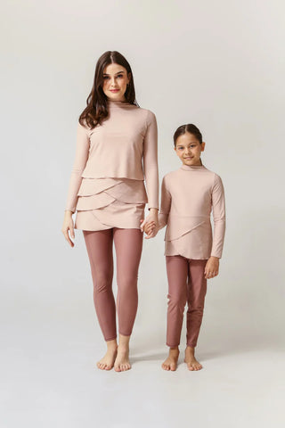 Lula Kids Two Piece Swimwear - Shell/Earth