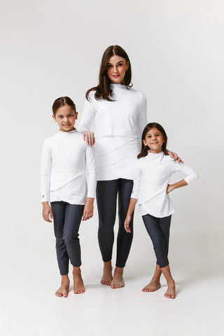 Lula Kids Two Piece Swimwear - White/Shadow