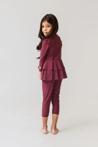 Serena Kids Two Piece Swimwear - Burgundy