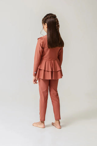 Serena Kids Two Piece Swimwear - Clay