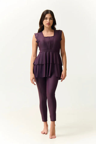 Serena Midi Swimsuit - Plum