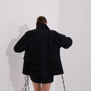 Margo Oversize Organic Cotton Jacket – Black