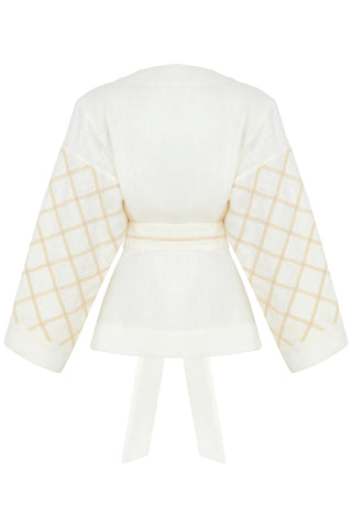 Kimono Linen Blouse - Ivory