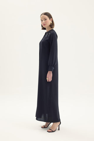 Agni Embellished Maxi Dress - Black