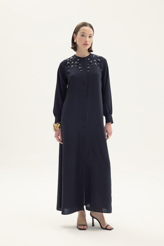 Agni Embellished Maxi Dress - Black