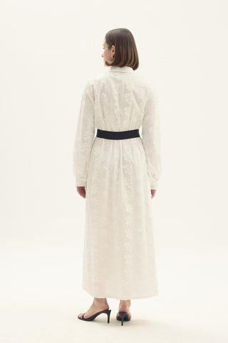 Alpina Broderie White Dress with Belt