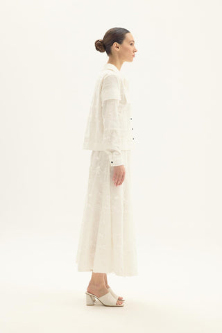 Alpina Broderie White Blouse and Skirt Set