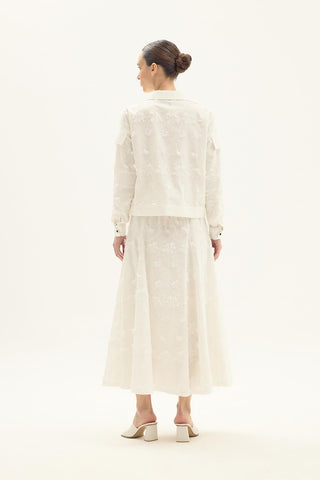 Alpina Broderie White Blouse and Skirt Set