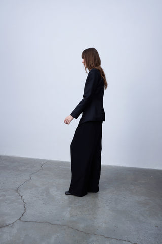 Blouse With Golden Button Detailing - Black