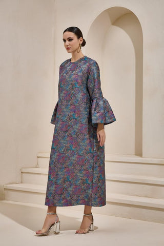Brocade Maxi Dress – Pink