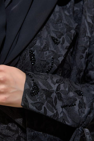 Classic Brocade Abaya – Black